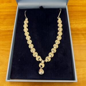 Newbridge Silverwear Vintage Clear Stone Necklace NEW Irish $144 VNL194